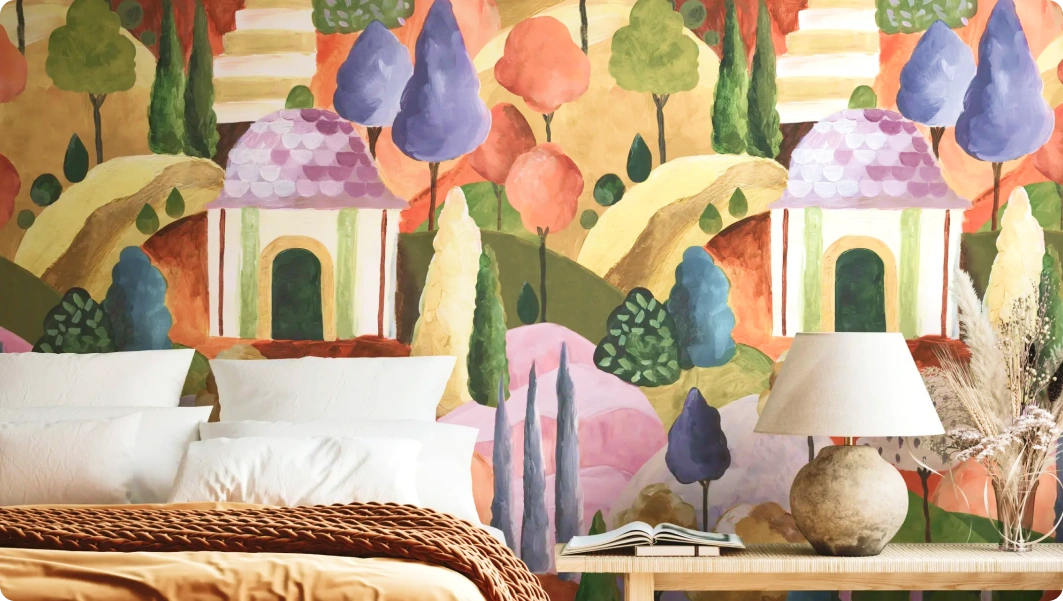 Colorful city landscape wallpaper look stunning